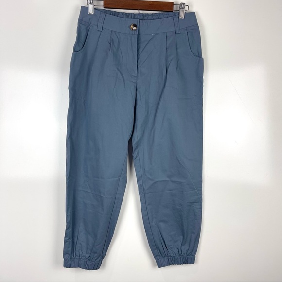 NEW Halara Mid Rise Casual Cotton Joggers Sea Fog Blue Women's Size Medium - Picture 2 of 9